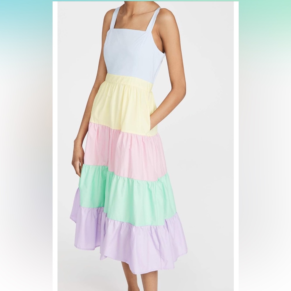 English Factory Color Block Midi / Maxi Dress